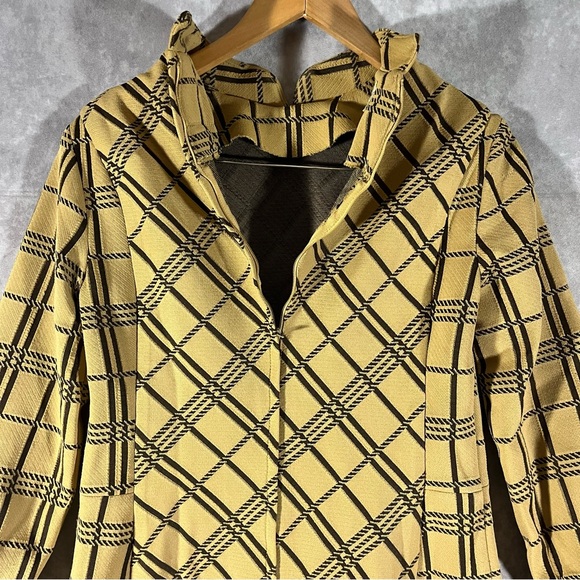 Vintage Burt Stanley Midi Dress Small S Yellow Black Stripe 60s Mod **See Desc** - Picture 4 of 10